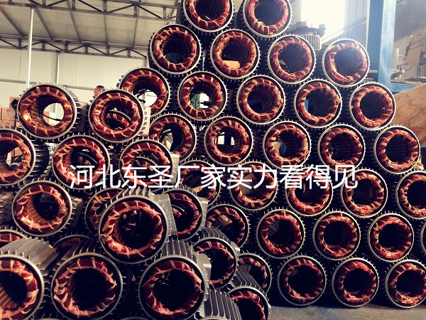 220V小型混凝土攪拌機電機生產組裝車間，電機電芯部分特寫