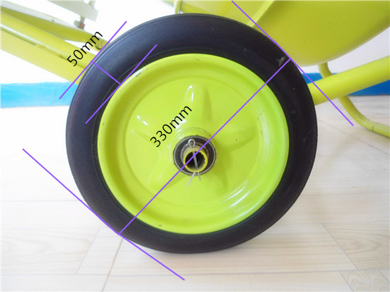 工地小型攪拌機行走車輪尺寸標注--河北東圣吊索具制造有限公司--小型攪拌機